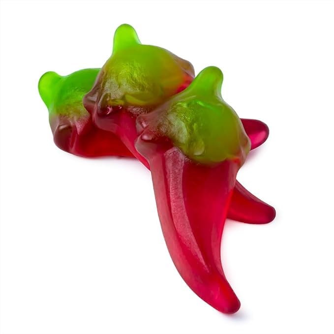 Spicy Fire Peppers Candy Gummies - 1.5 ibs Experience the Heat with These Spicy Fruit Delights-Gummy Shaped Red Hot Chili Peppers(24 oz)