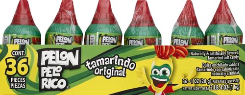 Pelon Pelo Rico Mexican Tamarind Candy, 1 oz, 36 Count (Pack of 1)