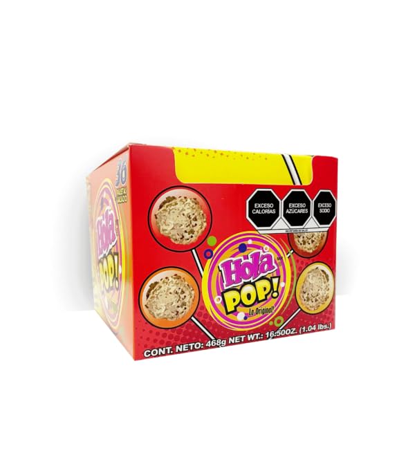 Hola Pop Lollipops Mix Flavor with Saladito – 36 Count Box