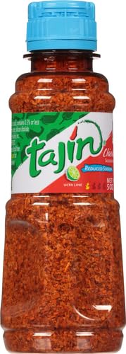 Tajin Clásico Reduced Sodium Seasoning, Authentic Mexican Chile Lime Spice Blend for Fruit, Vegetables, Salad Bowls, Avocado, Cucumber, and Fresh Produce, Zesty Flavor Enhancer, 5 oz, (Pack of 1)