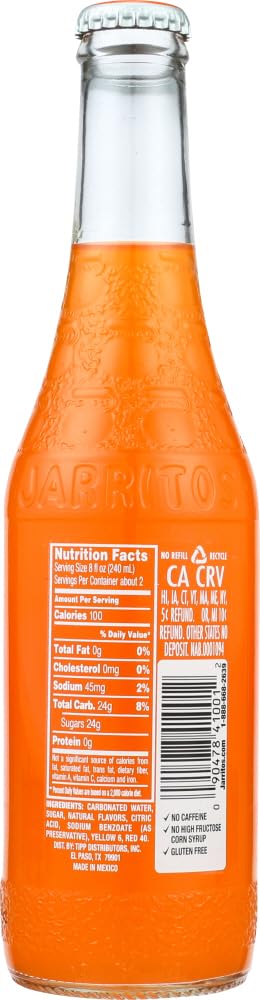Jarritos Mexican Soda, 12.5 Oz Glass Bottle (Pack of 4) (Mandarin (Mandarina)) by Jarritos