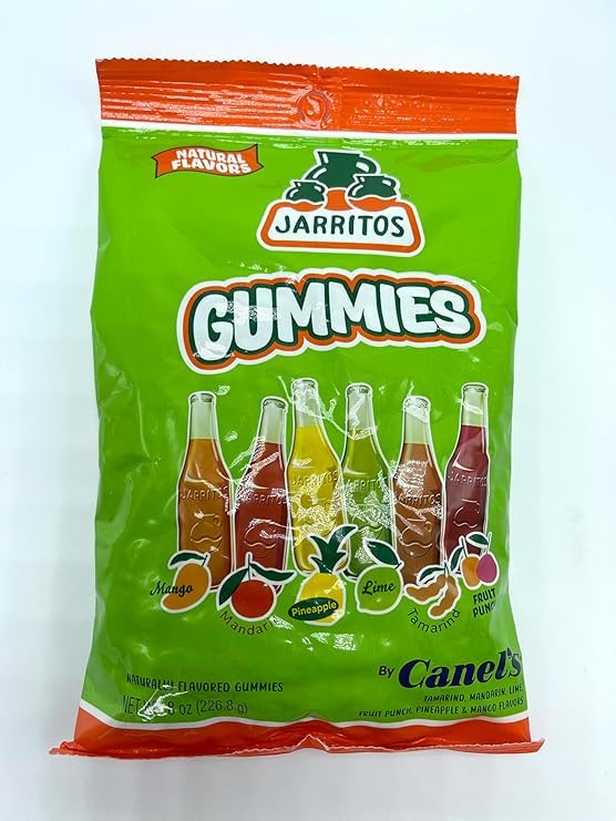 Canel’s Jarritos Gummies Candy – 8 oz Bag – Mixed Fruit Flavors – Vegan Mexican Gummy Treats
