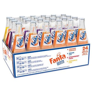 Fanta de Mexico, Variety Pack (12 oz. glass bottles, 24 pk.) (pack of 6)