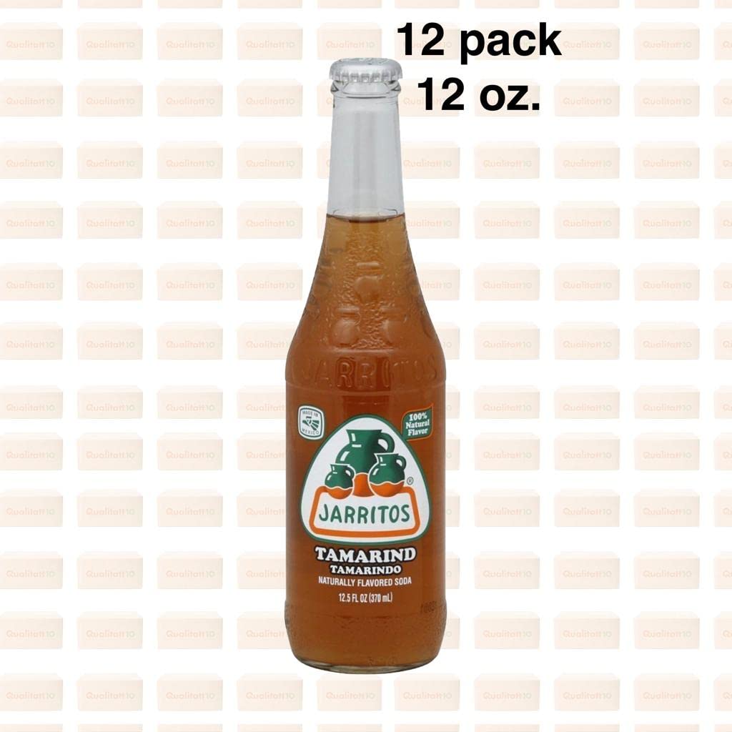 QUALITATT 10 Jarritos Mexican Soft Soda Drink Tamarind Glass Bottle 12 fl oz 12 Pack by Qualitatt