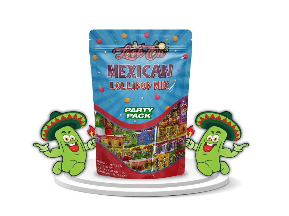 Mexican Candy Lollipops (40 Pieces), Fresh Individually Wrapped, Approx1.5 Lbs Bag Variety of Spicy, Sweet, Sour, Chili & Fruit Flavor Lollipops by LookOn