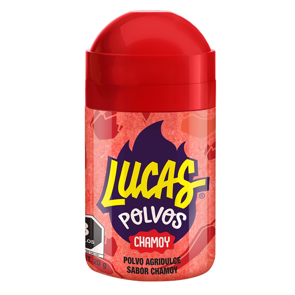 Lucas Powder Chamoy Flavored Candy, 0.71oz - 10 Pieces Pack for Treats, Fruit, Parties, Piñatas – Perfect treat for Easter Baskets