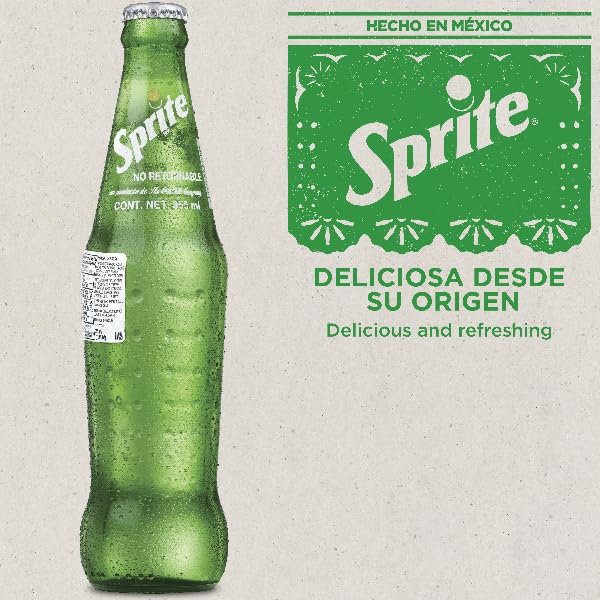 Coke de Mexico Sprite Glass Bottle, 12 fl oz, 24 Pack