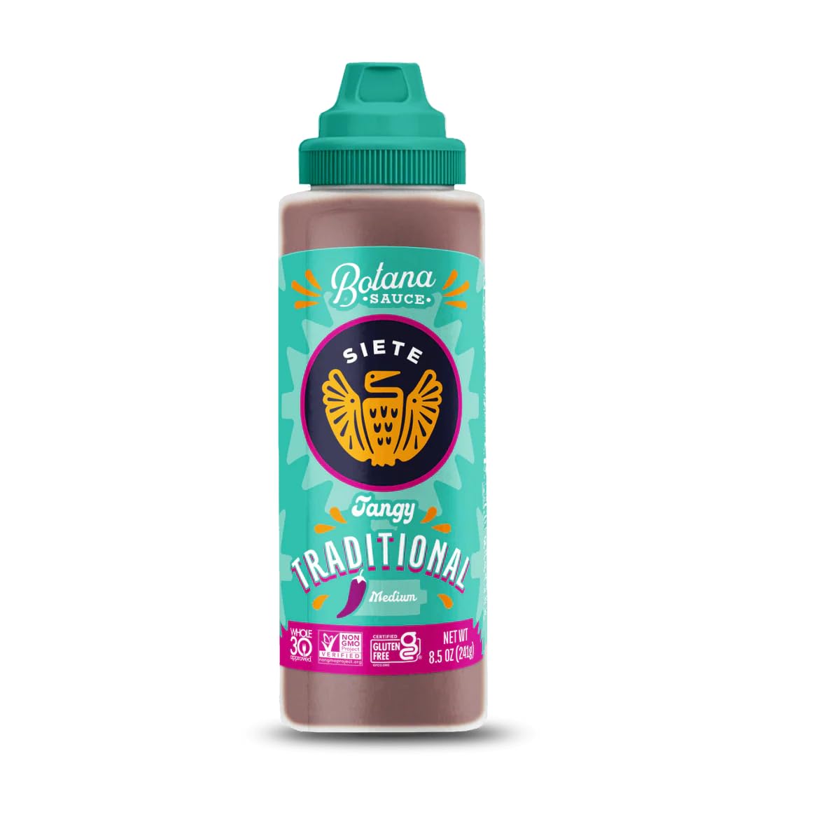 Siete Chamoy Botana Hot Sauce | Gluten Free | Vegan | Preservative Free | Non GMO | 10 Oz. Bottle (Pack of 4)