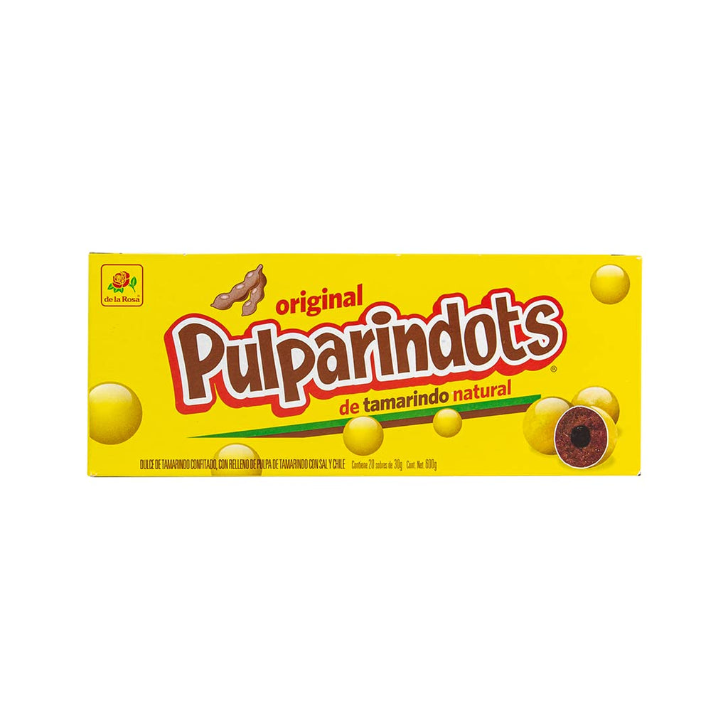 De La Rosa Pulparindots Combo Coated Tamarind Candy 12 pockets10 pcs each Original and Extra Spicy Combo