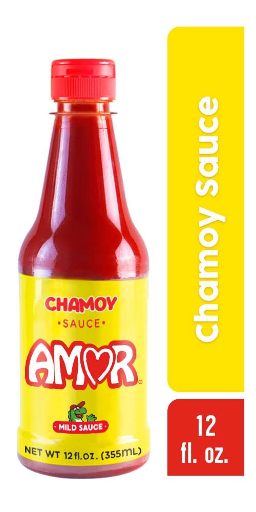 Amor Chamoy Mexican Fruit Sauce, Sweet Spicy, Traditional Flavor, 12 Fl Oz (Pack of 6)