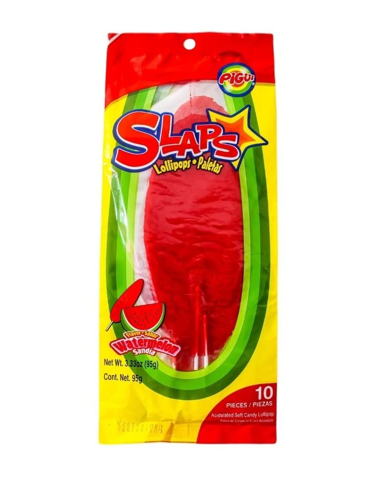 Mega PG Mexican Slaps Lollipop Candy - 50 Pieces Mega Bundle - 5 Flavors - Tropical, Watermelon, Mango, Green Apple, and Blue Tamarind - Tik Tok Inspired