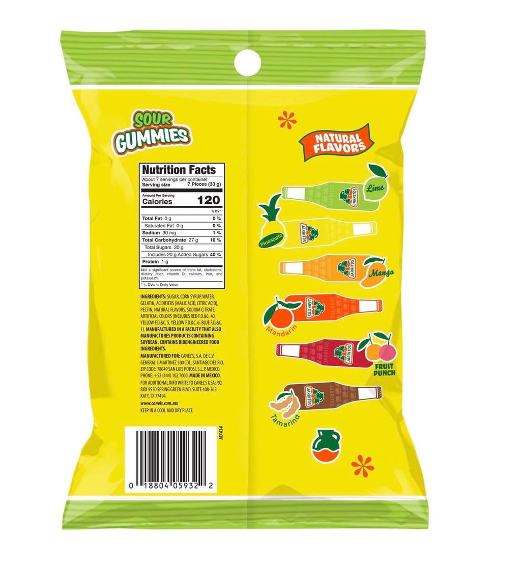 Jarritos gummies fruit flavored original sour & spicy mexican candy 8oz 3 pk