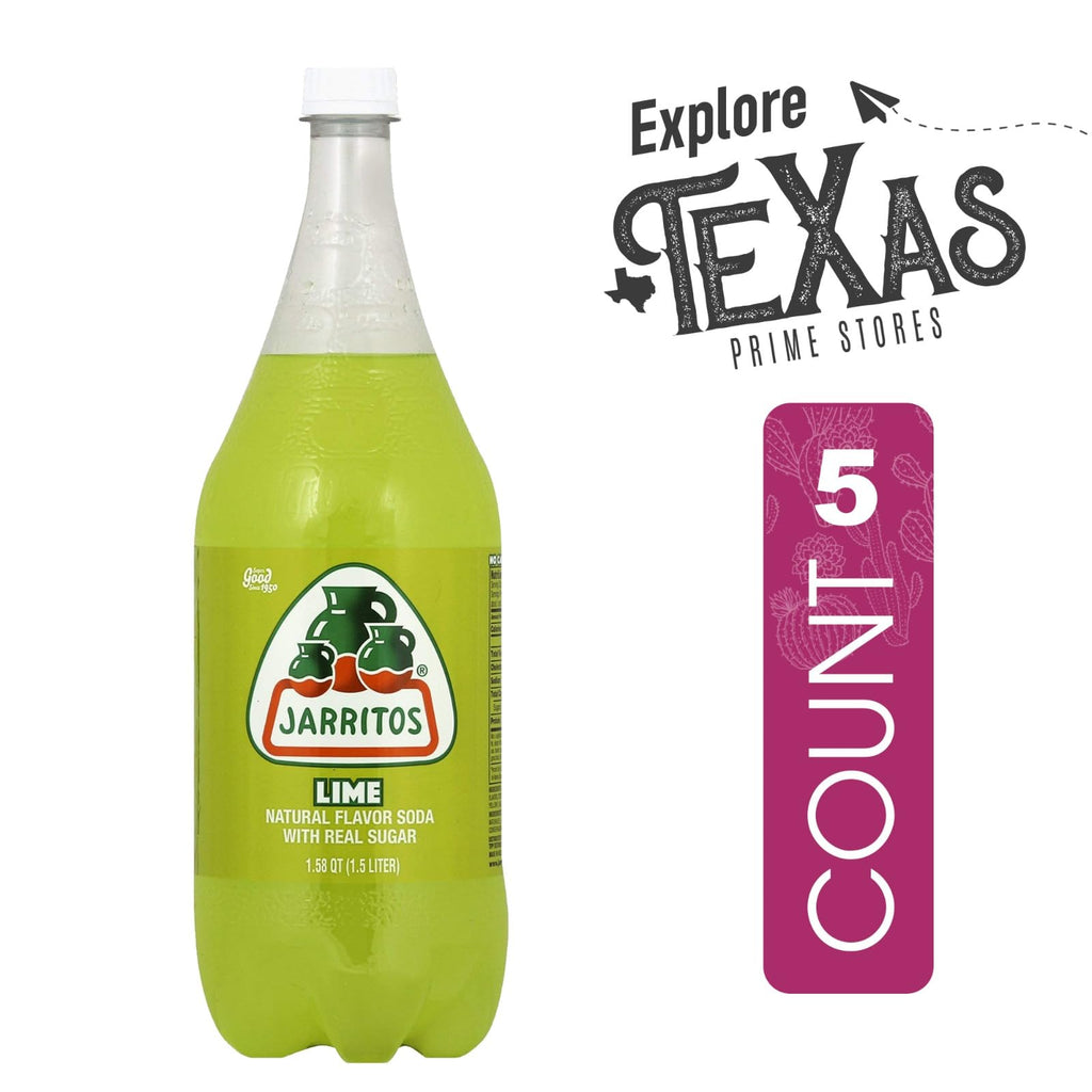 Jarritos 5-Pack of Lime Mexican Soft Drink Plastic Bottle 50.7 fl oz (1.5 lt) Made with 100% Natural Sugar