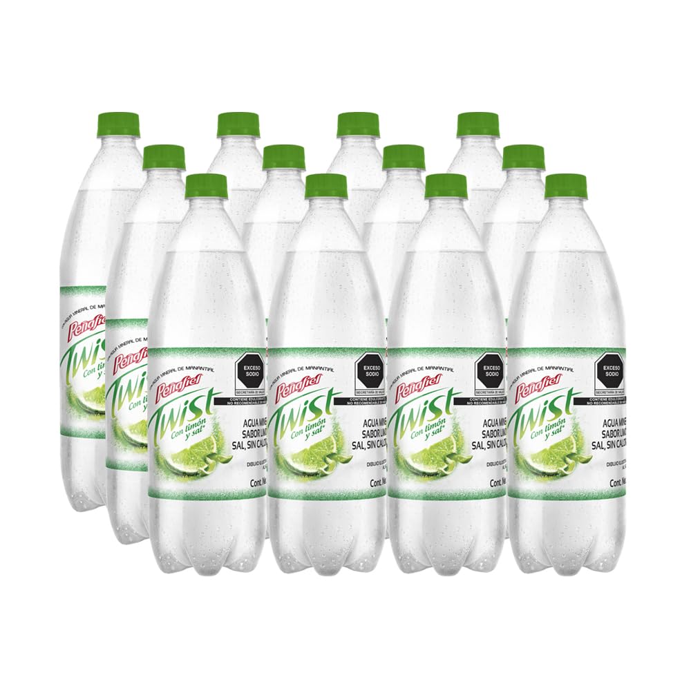 Peñafiel Twist Limón, Botella Pet, 1 litro, 12 piezas