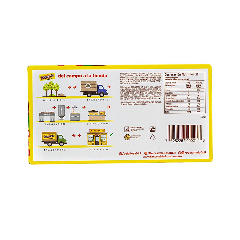 De la Rosa pulparindo 20 pack, tamarind candy (Mini Original Pack of 2)