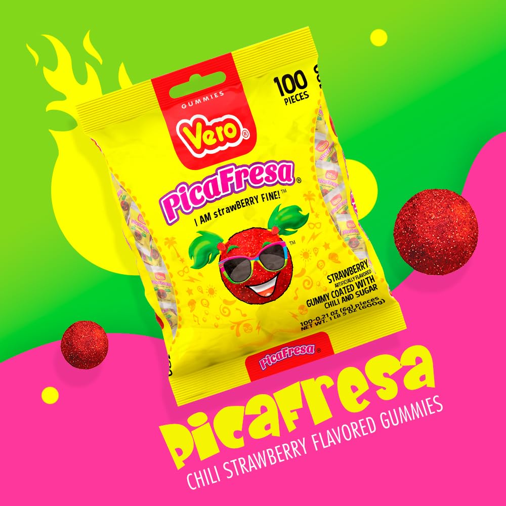 Vero Pica Fresca Strawberry Chili Gummies - 100ct