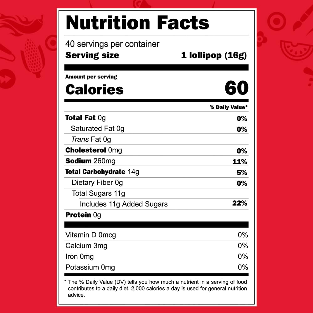 Vero Elotes Strawberry Flavored Lollipops Coated with Chili Powder 40 Count Bag (Net Wt. 22.4 Ounces) - Corn Shaped Mexican Candy - Individually Wrapped Lollipops for Piñatas, Halloween, and More.