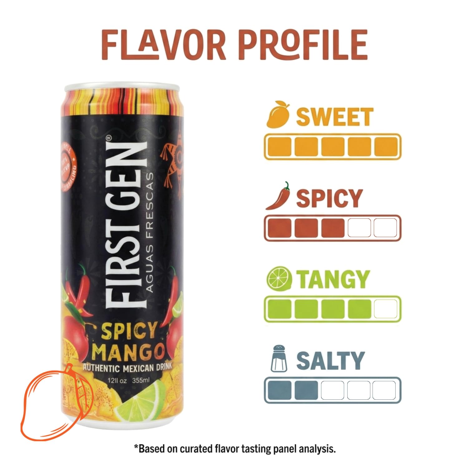 Drink Mexican Spicy Watermelon Drink – Non Carbonated, Non-Alc, Caffeine Free Aguas Frescas with Real Watermelon Juice & Chili Peppers, Sweet Tangy Salty Flavor- First Gen Authentic Mexican Watermelon Fruit Juice Drink - 12 fl oz Cans, 6 Pack