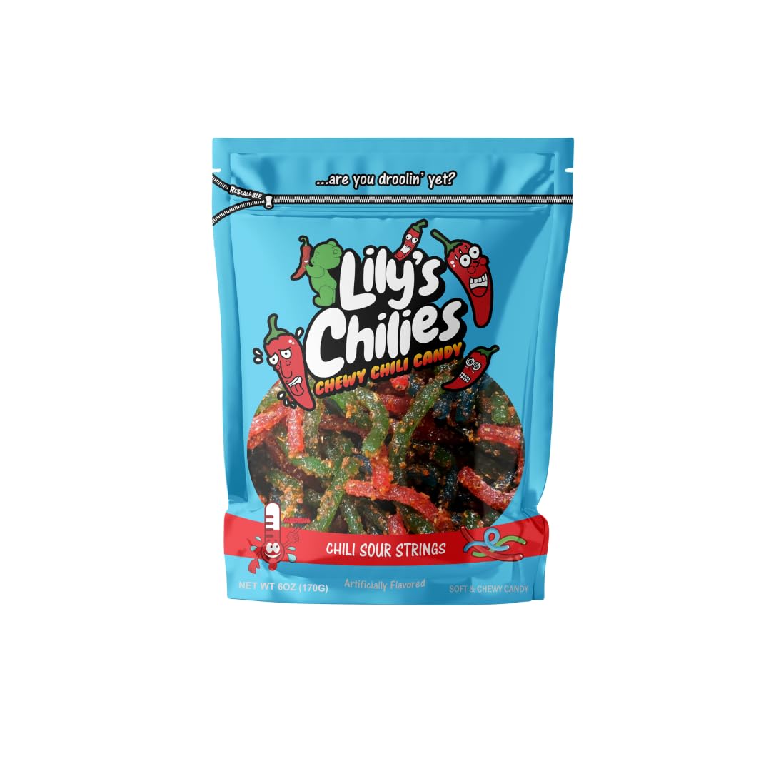 Lilys Chilies, Sour and Chili Chewy Candy (Chili Strawberry Belts)