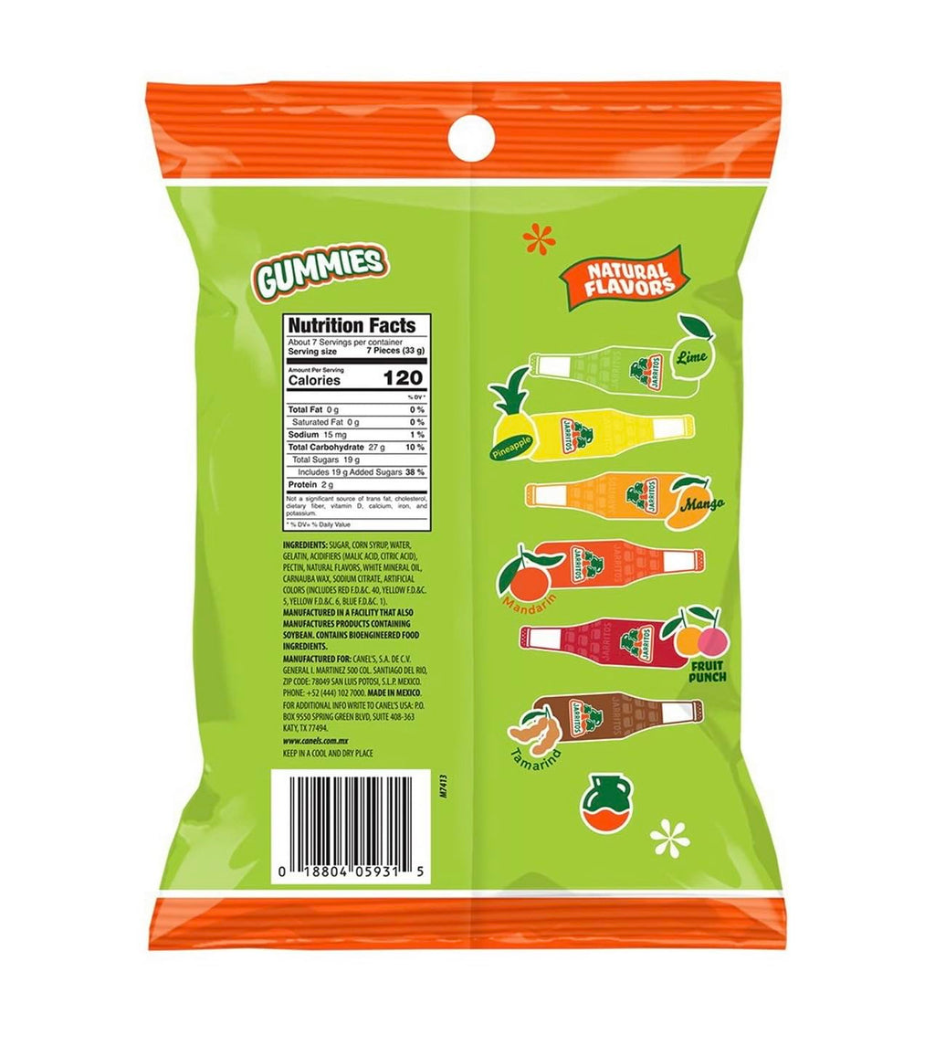 Jarritos gummies fruit flavored original sour & spicy mexican candy 8oz 3 pk