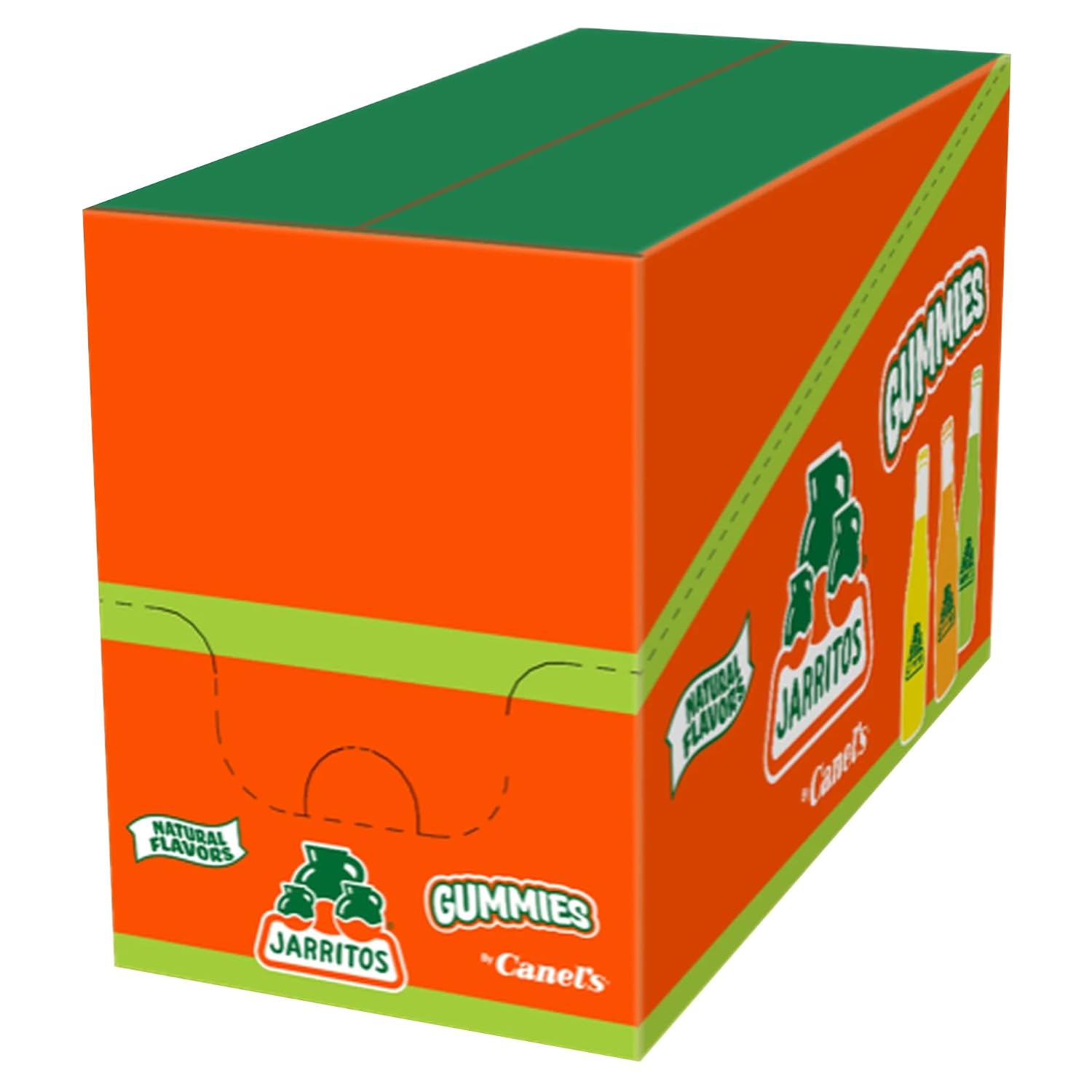 Jarritos Gummies by Canel's, Assorted Natural Flavors, Tamarind, Lime, Mango, Mandarin, Pineapple & Fruit Punch, 4 oz, (Pack of 12)