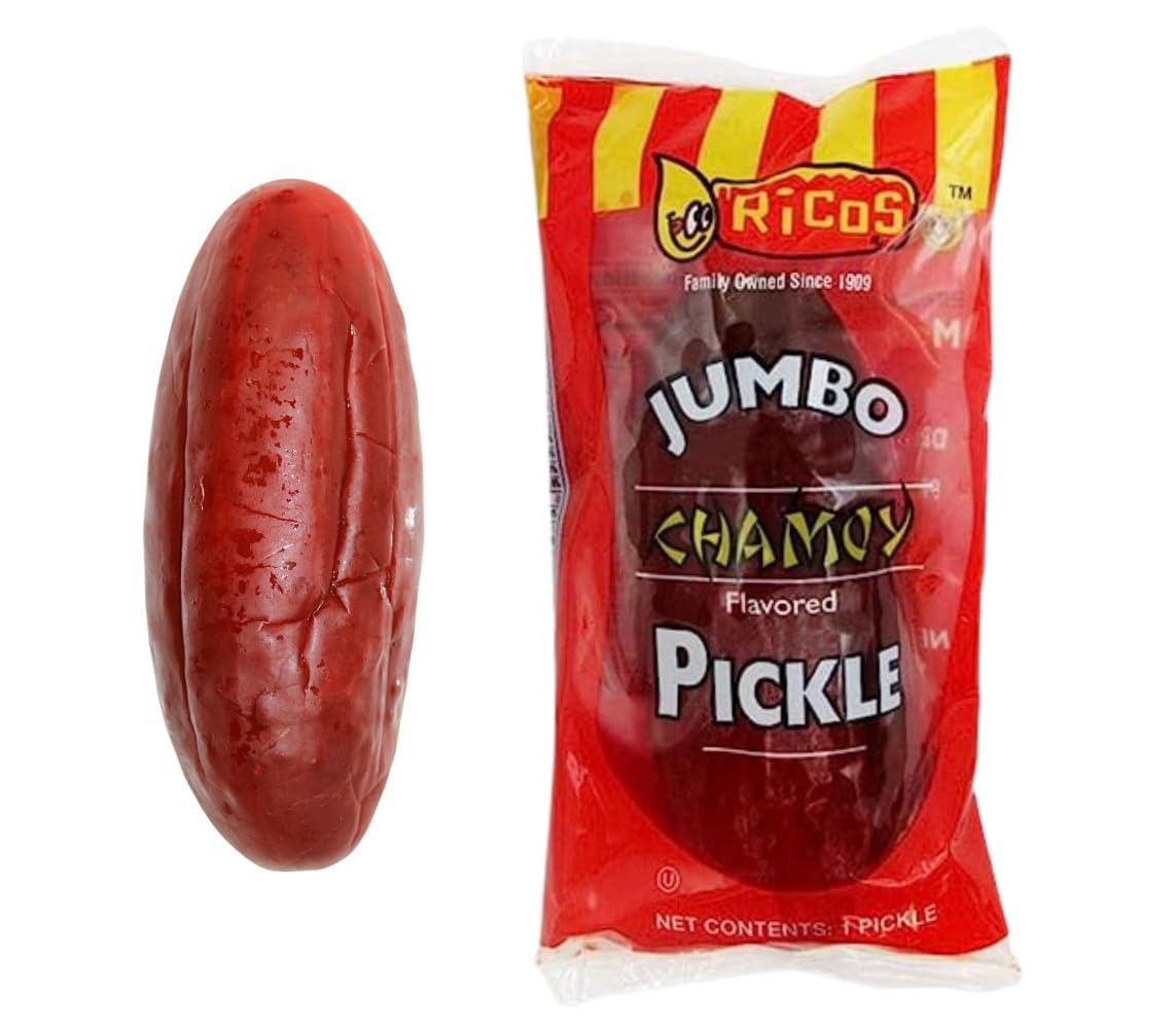Chamoy Pickle Pouch - Jumbo Dill Pickle Chamoy Flavored-Grandys Candys Individually Packaged For Freshness-Bold & Tangy Snack For On-The-Go Cravings (2 Count)