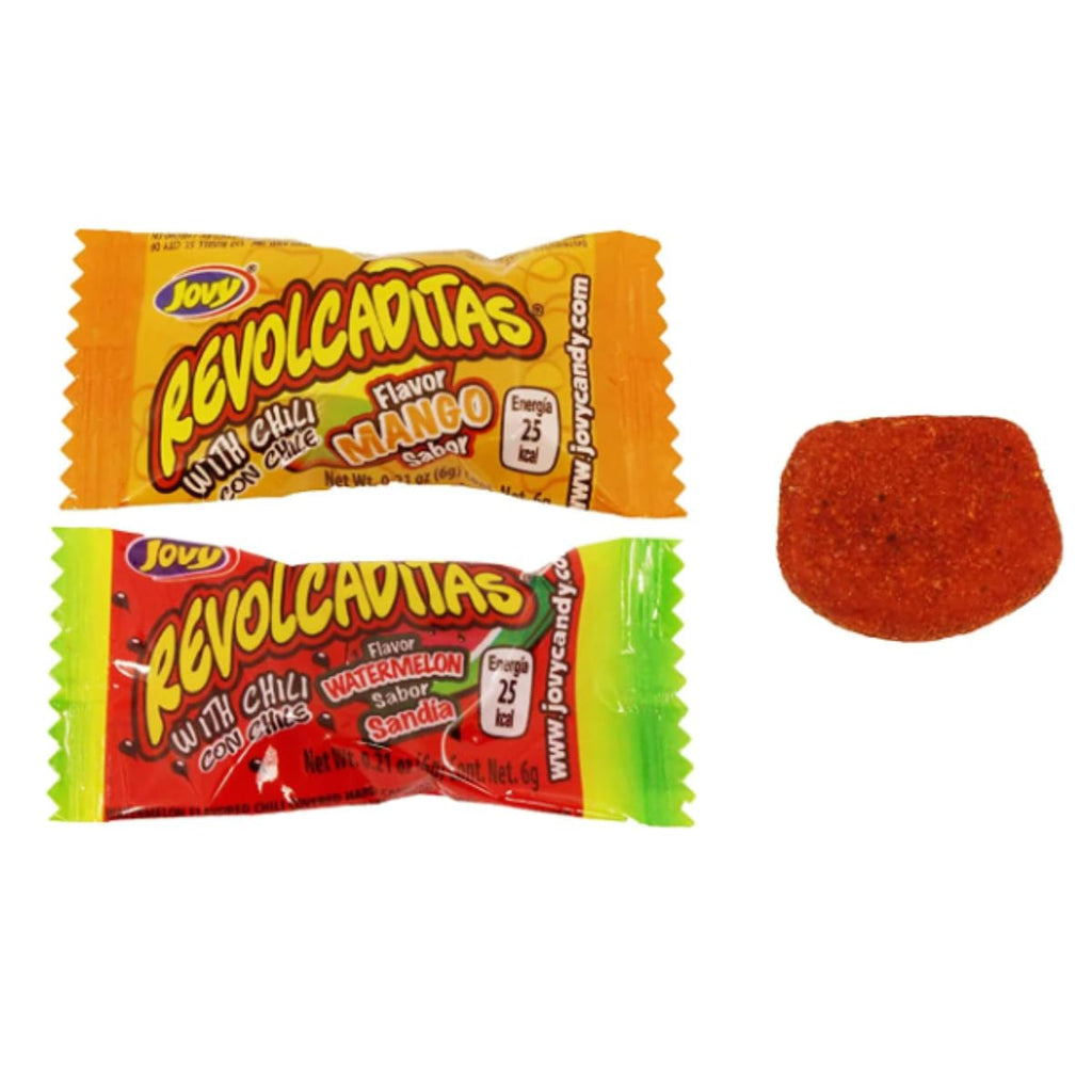 Sweetzo Sweet and Spicy Hard Candies Covered in Chili Powder, Watermelon and Mango Flavored Individually Wrapped Mexican Candies for Sharing, Pinatas or Goody Bag Fillers, 6 ounce Bags, (Pack of 2)