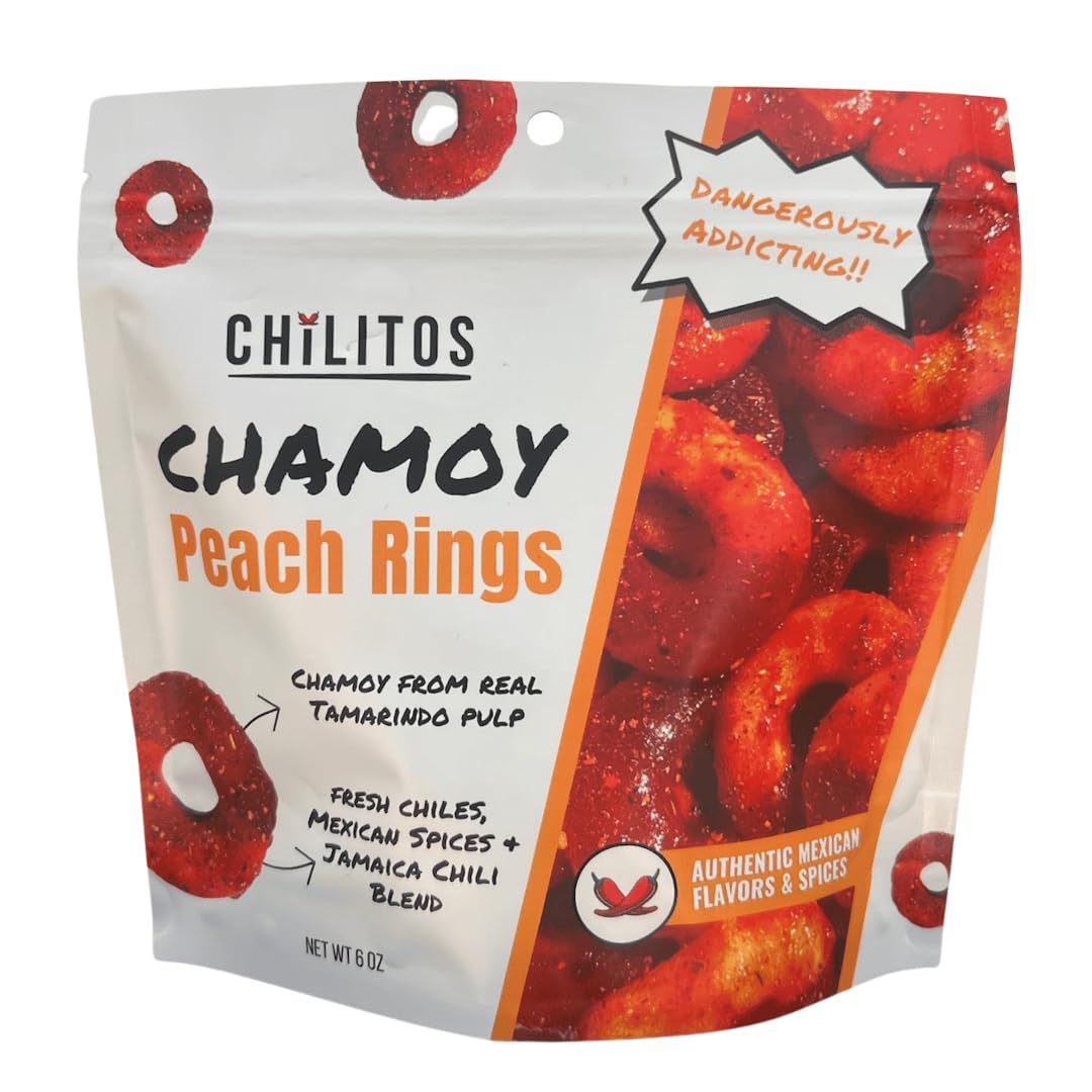 Chilitos Sweet, Sour & Spicy Chamoy Candy - Mexican Gummy Candy & Chamoy Gushers for All Ages, Authentic Dulces Mexicanos Enchilados as Seen on TikTok! (8 oz Jar, Gusher Balls Jar)