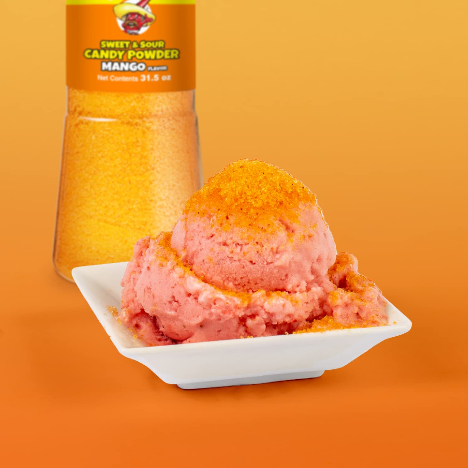 EL CHILERITO Candy Powder Chamoy Mango Flavor 900g/ 31.5 Fl. Oz - For Sweets, Snacks, Pastries, Drinks And Cocktails - To Share With Friends And Family - Kosher