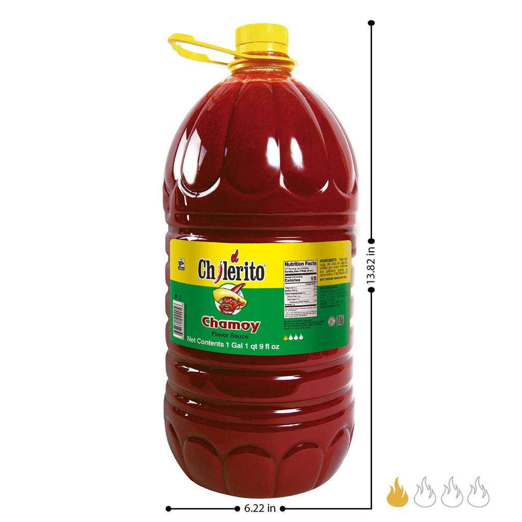 2 Pack EL CHILERITO Sauce Flavor Chamoy 5L/ 166.5 Fl. Oz - Mexican Foods - Excellent For Garnishing Fruits And Snacks - Mexican Flavor - To Share With Friends And Family - Kosher - Natural Ingredients - Chili - Chamoy
