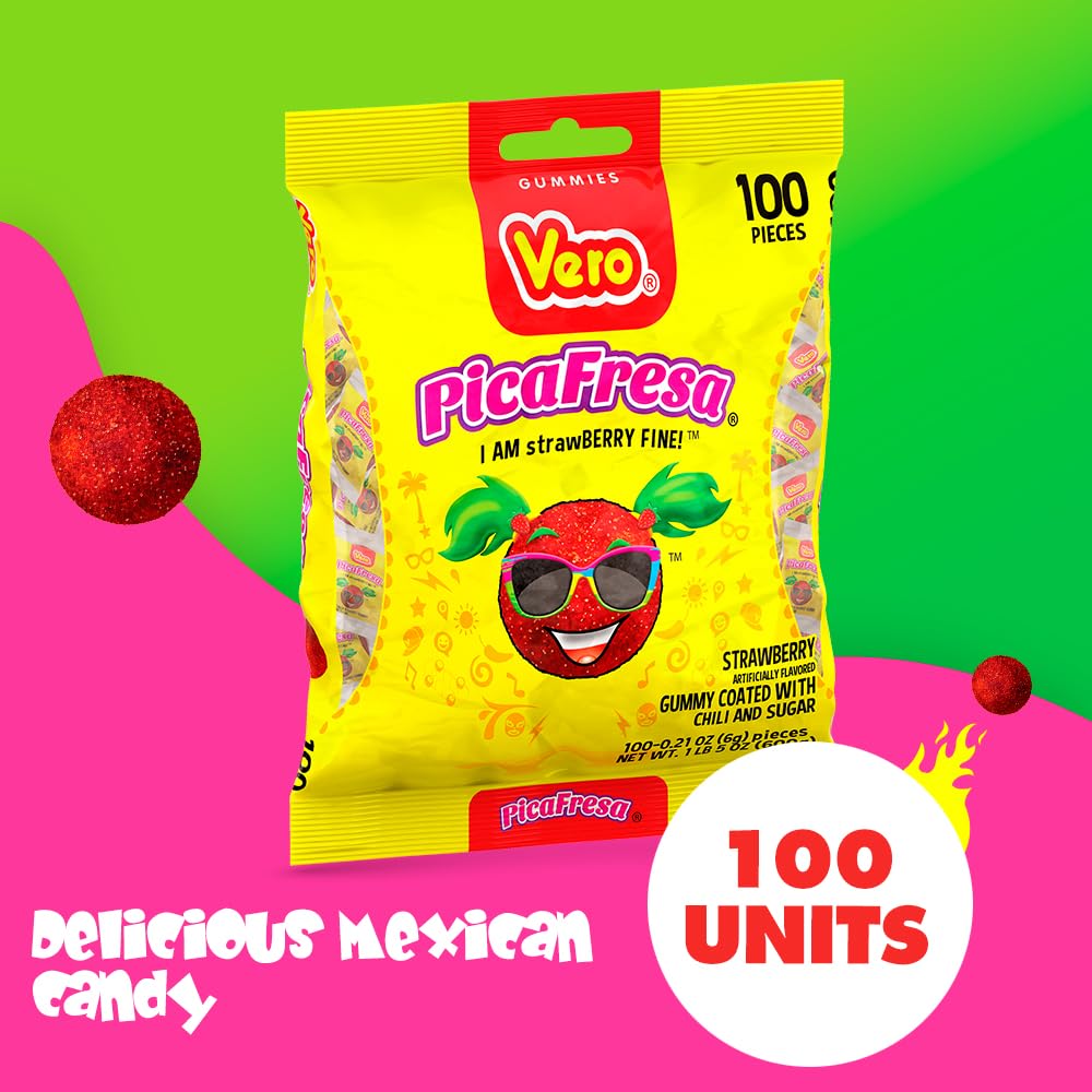 Vero Pica Fresca Strawberry Chili Gummies - 100ct