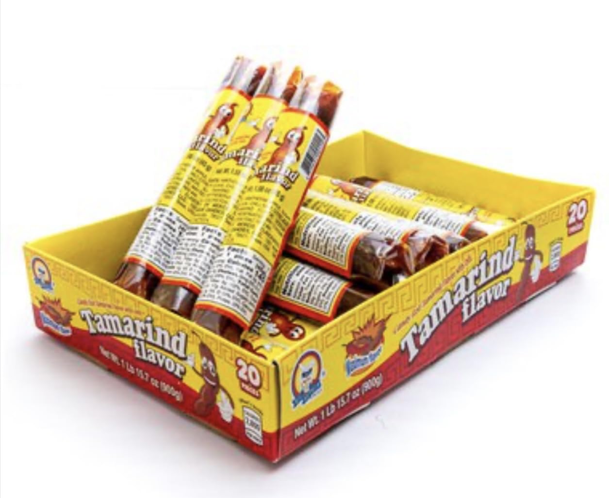 Tamarind Rolls Mexican Candy - Rollos De Tamarindo 20 Ct.