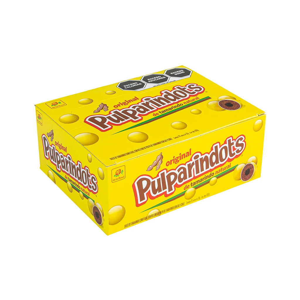 De La Rosa Pulparindots Combo Coated Tamarind Candy 12 pockets10 pcs each Original and Extra Spicy Combo