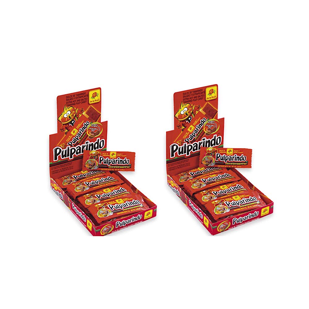 Pulparindo EXTRA HOT Tamarind Pulp Candy 20 count