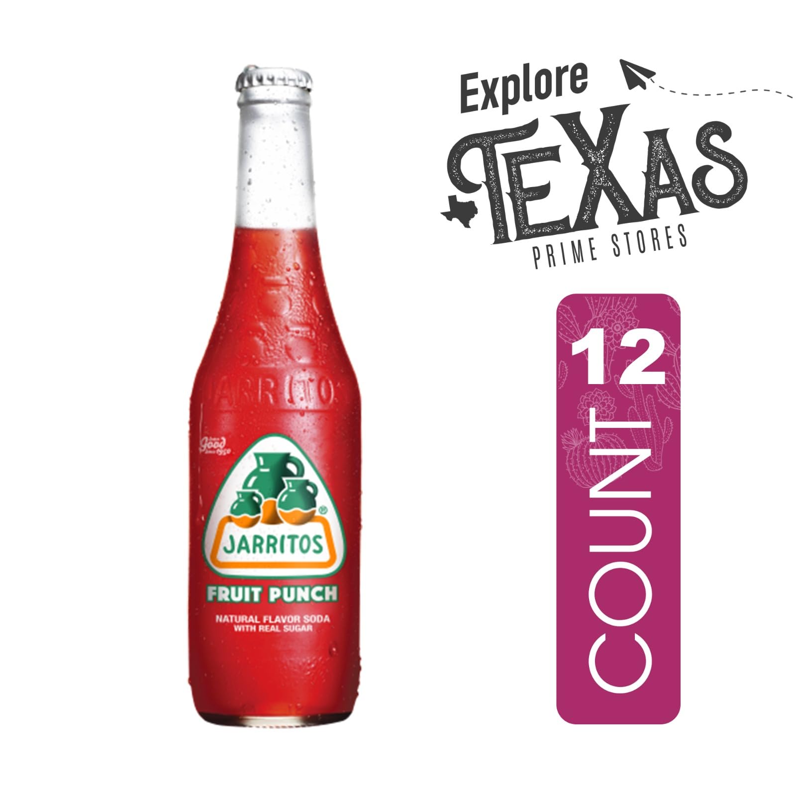 Jarritos 12-Pack of Mango Mexican Soft Drink Glass Bottle 12 fl oz Made with 100% Natural Sugar
