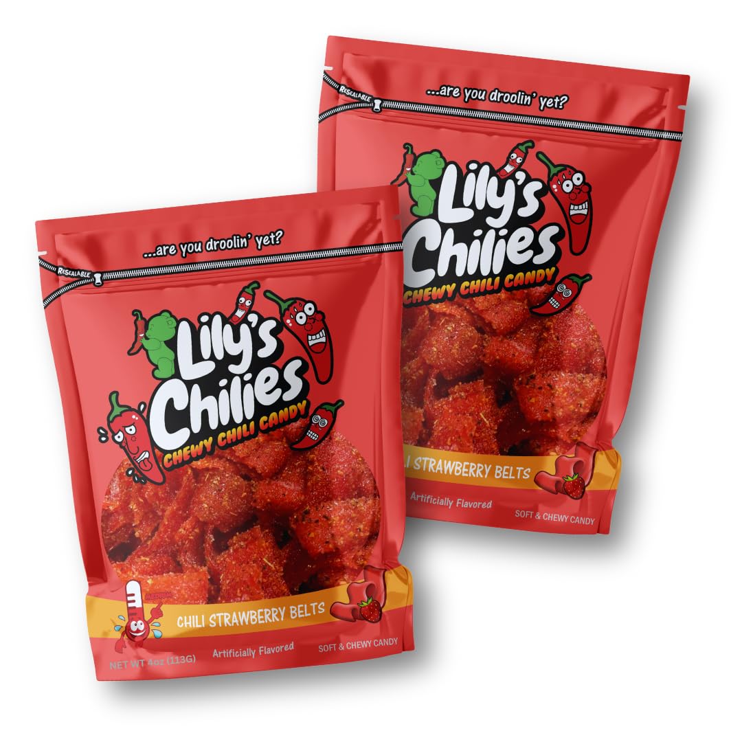 Lilys Chilies, Sour and Chili Chewy Candy (Chili Strawberry Belts)