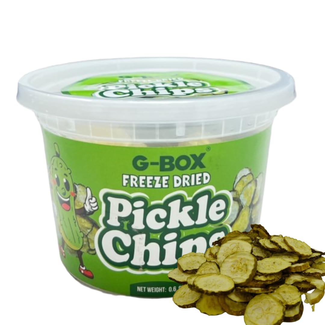 G-BOX Chamoy Freeze Dried Pickle Chips, Healthy Snacks for Adults - Low Calorie, Freeze Dried Food(1.8 Ounce, Chamoy)