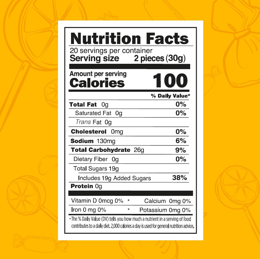 Alteño (Alteno) Maxi Naranjada Orange Lollipops, Mexican Style Hard Candy, Individually Wrapped, 40 Count
