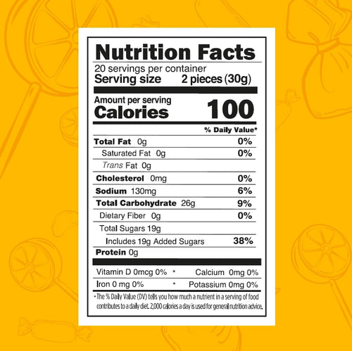Alteño (Alteno) Maxi Naranjada Orange Lollipops, Mexican Style Hard Candy, Individually Wrapped, 40 Count