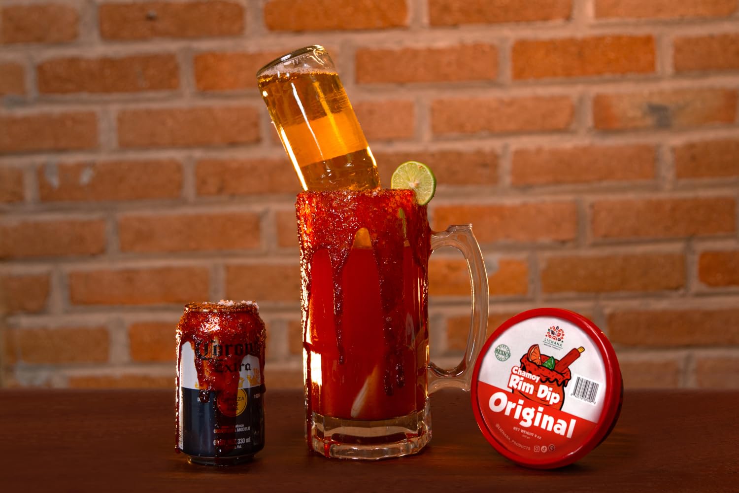 LICHANA Premium Rim Dip 9oz 12.5% More - Chamoy Paste 100% Mexican Handcrafted, Candy Dip For Drinks, Cocktails, Michelada, Beer, Seltzer, Rim Dressing (Watermelon)