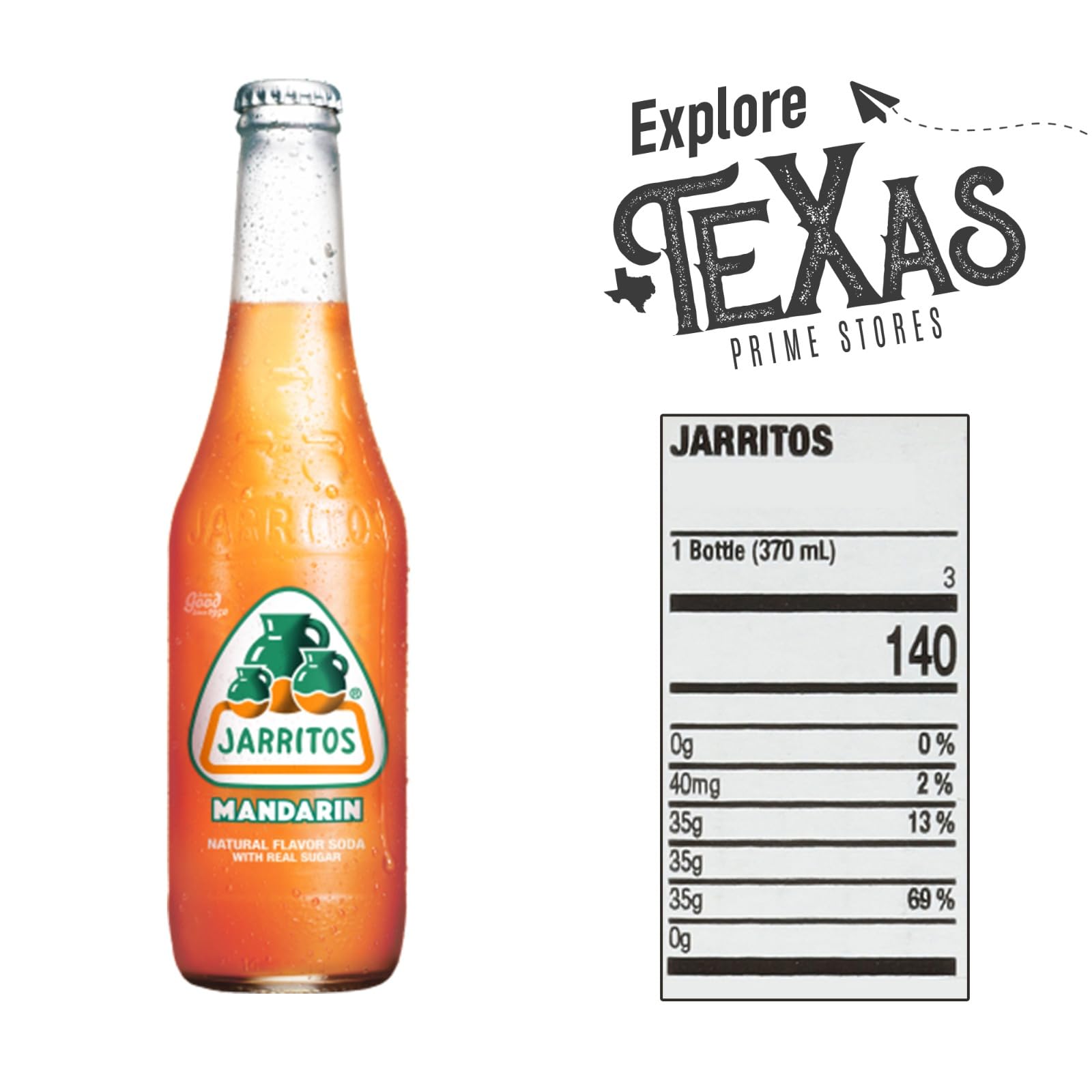 Jarritos 12-Pack of Mango Mexican Soft Drink Glass Bottle 12 fl oz Made with 100% Natural Sugar