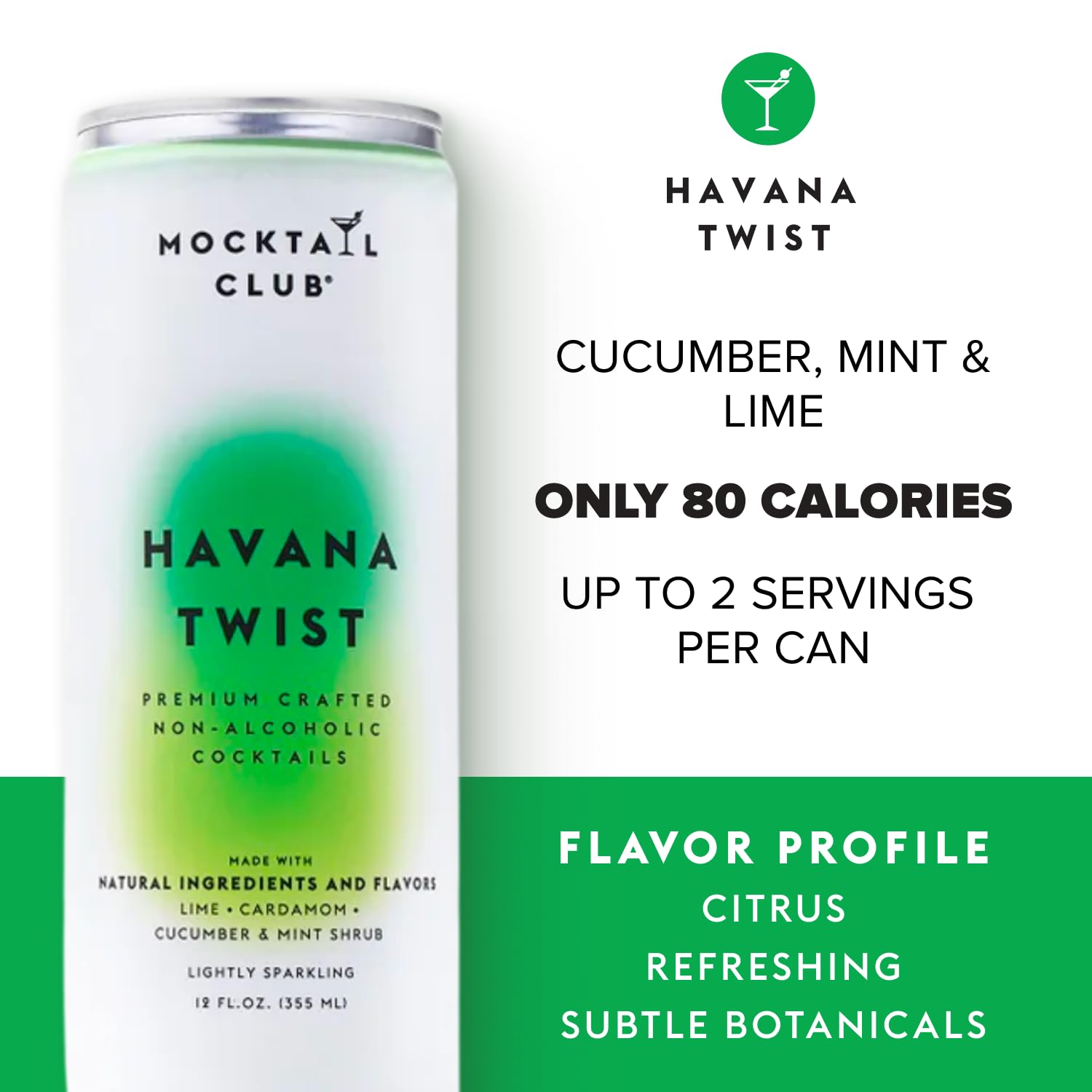 Mocktail Club Jalisco Passionfruit Sparkling Non-Alcoholic Cocktail 12oz (12pk), 80 Cals, Gluten-Free, No Artificial Ingredients, Zero Proof – with Passionfruit