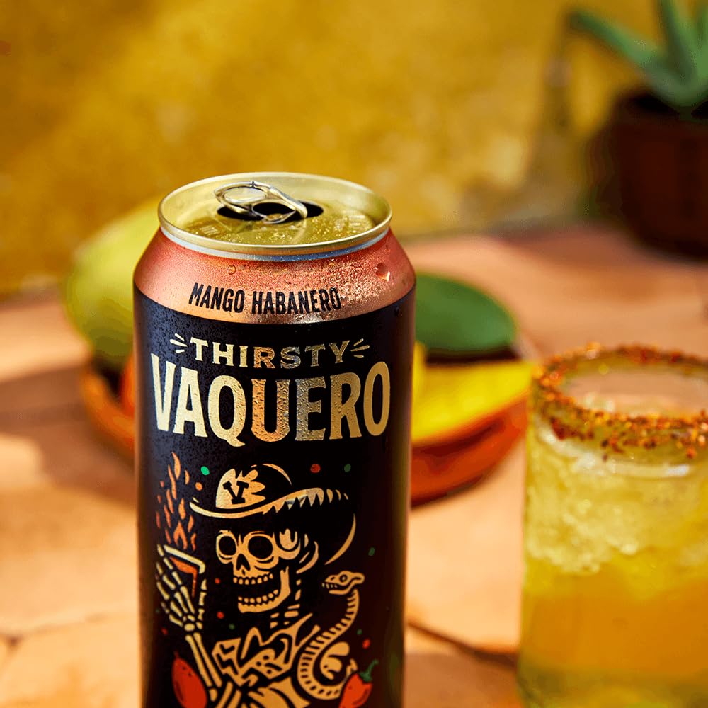 Thirsty Vaquero, Variety Pack, Mexican-inspired soda, Real Fruit Juice & Savory Spices, Organic Agave, Low Calorie | Lime, Salt & Chile, Watermelon Jalapeno, Mango Habanero (12-Pack | 16Oz Cans)