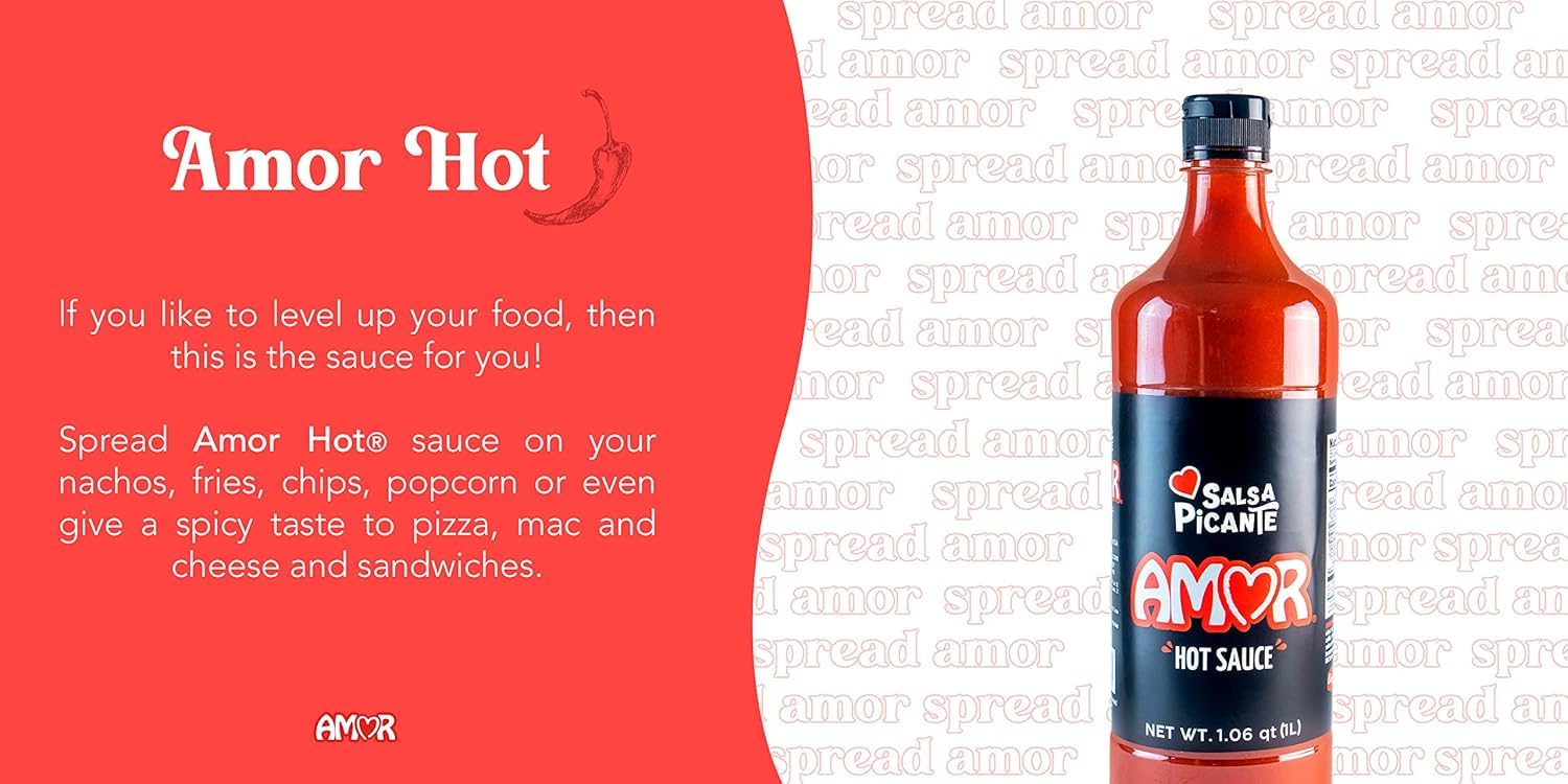 Amor Mexican Chili Pepper Sauce, 33 fl oz, Pack of 2