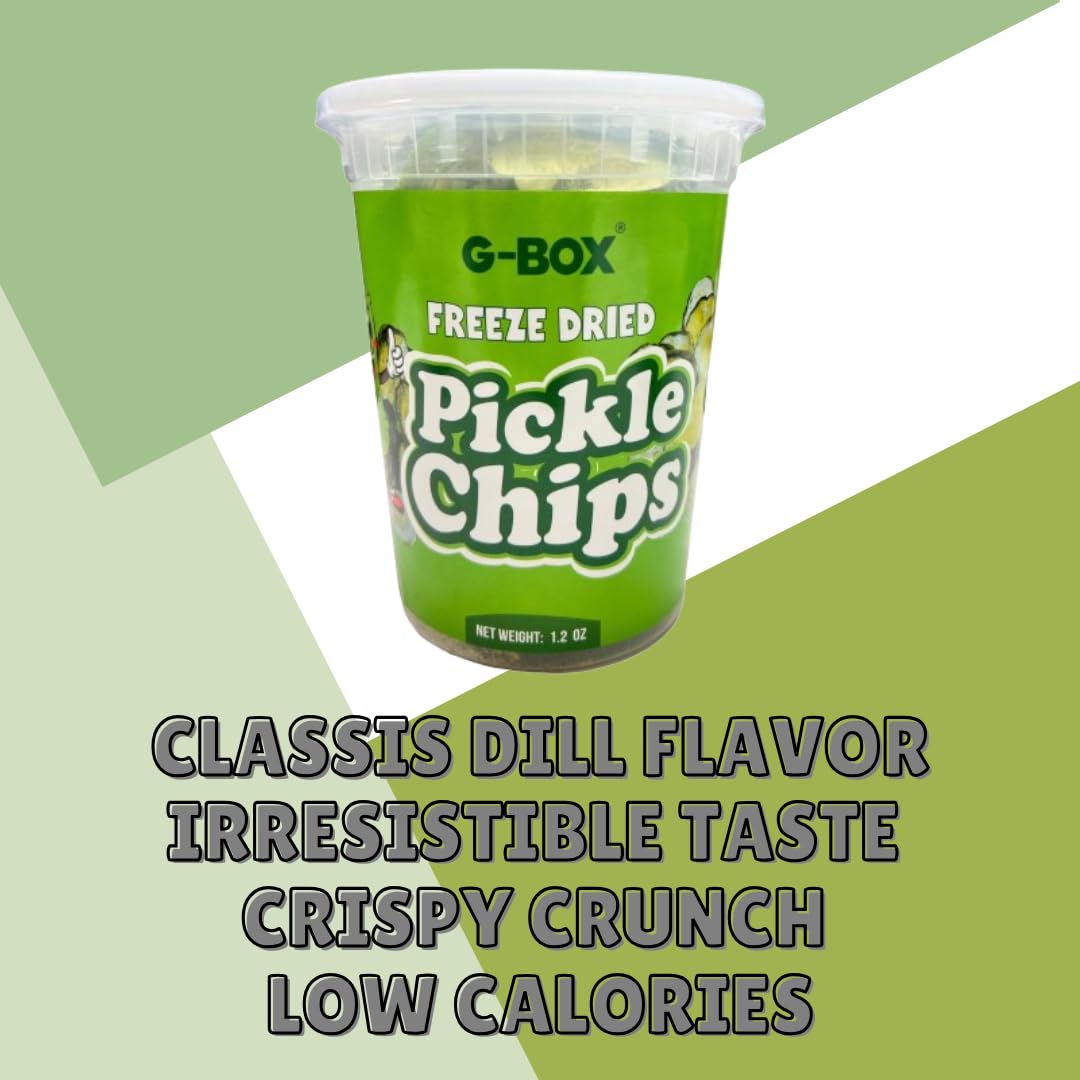 G-BOX Chamoy Freeze Dried Pickle Chips, Healthy Snacks for Adults - Low Calorie, Freeze Dried Food(1.8 Ounce, Chamoy)