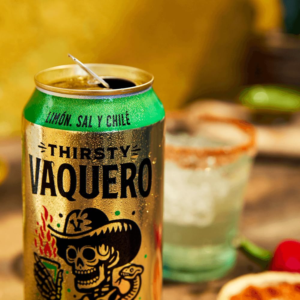 Thirsty Vaquero, Variety Pack, Mexican-inspired soda, Real Fruit Juice & Savory Spices, Organic Agave, Low Calorie | Lime, Salt & Chile, Watermelon Jalapeno, Mango Habanero (12-Pack | 16Oz Cans)