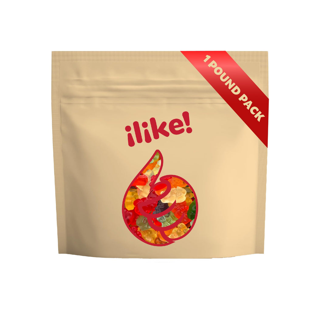 Gummy Bears, Assorted Fruit Flavors, Chewy Candy, 1 Lb Bag | Tropical Fruit & Berry Flavors, Candy for Goodie Bags