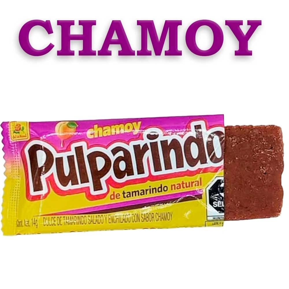 De la Rosa Pulparindo Chamoy Tamarind Candy Bars with Real Fruit, Hot and Salted, 20 Pieces, (Pack of 16)