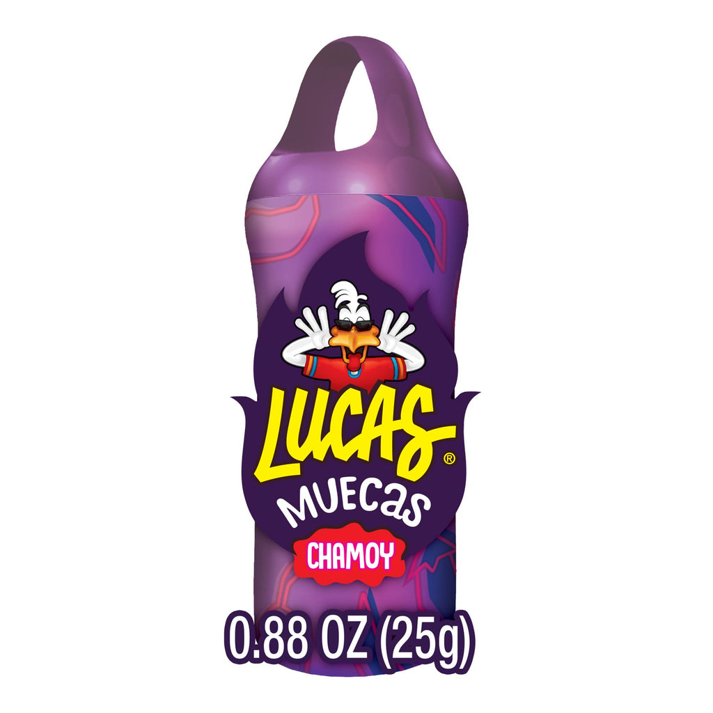 Lucas Muecas Lollipop Chamoy Flavor Candy, 0.96oz - 10 Pieces Pack for Treats, Snack, Parties, Piñatas