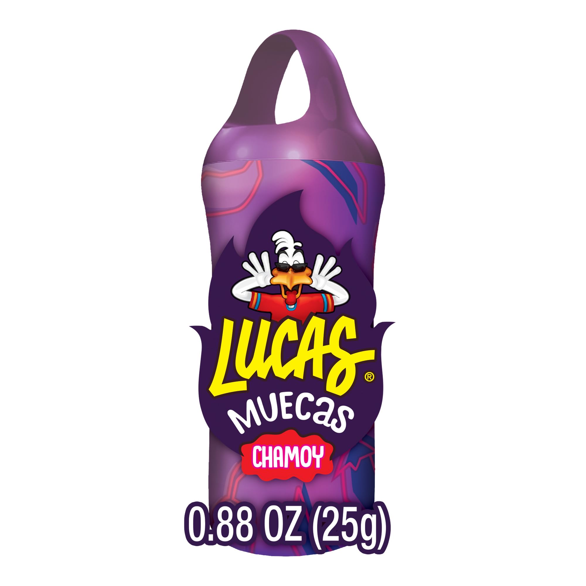 Lucas Muecas Lollipop Chamoy Flavor Candy, 0.96oz - 10 Pieces Pack for Treats, Snack, Parties, Piñatas